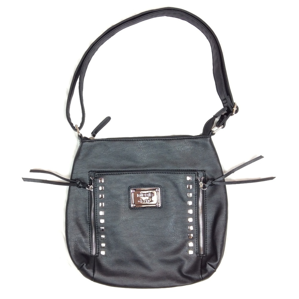 Nicole Miller leather studded purse